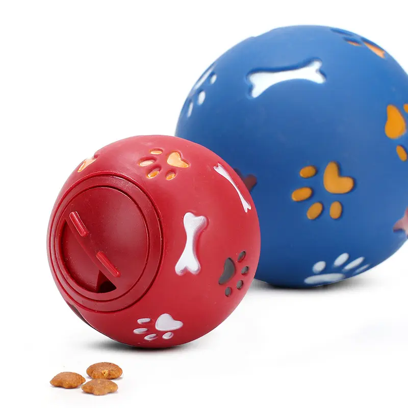 Gomma Pet Treat Ball Dog Eco-Friend Pet Dog sport all'aria aperta Tennis Dog Cat Pet peluche Ball Toys