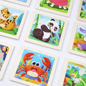 Portable enfants en bois animal puzzle maternelle transport fruits océan éducation précoce cognitif puzzle conseil pour enfant - Product Image 6