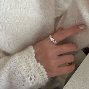 925 Sterling <b>Silver</b> Double Layer Braided <b>Cross</b> <b>Ring</b> For Women Everyday Wear Jewelry - Product Image 5