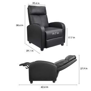 Sillón Reclinable Individual Moderno Personalizado, Tapizado en Tela, con Respaldo Reclinable, Estructura de Madera, para Cine en Casa, Dormitorio, Apartamento, Comedor, <span class=keywords><strong>Hotel</strong></span> - Product Image 5