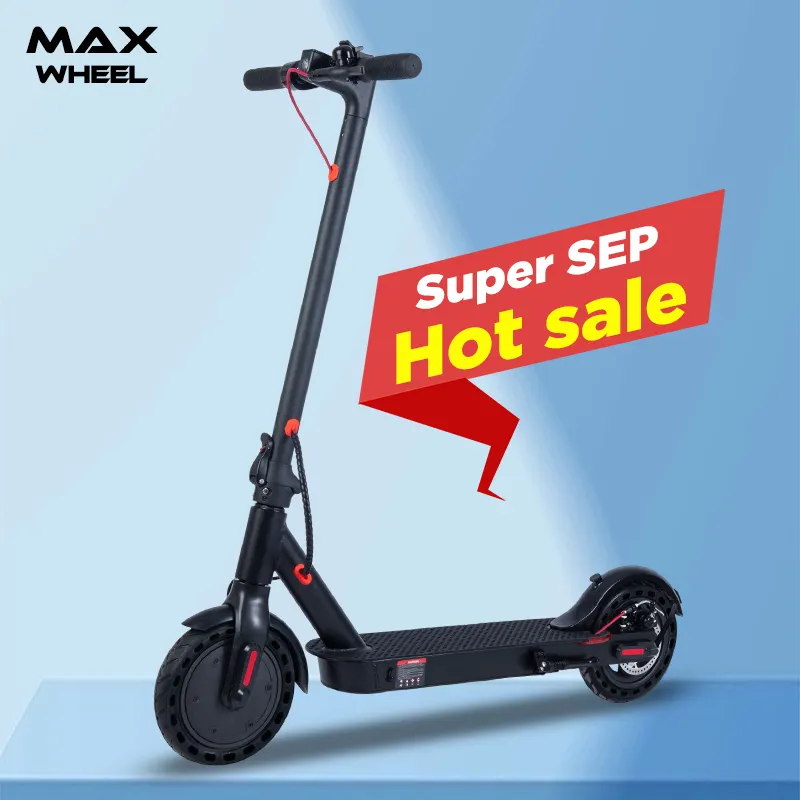 Maxwheel leggero pieghevole portatile 2 ruote scooter E9pro in lega di alluminio a buon mercato scooter elettrico per adulti