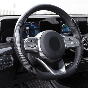 Coprivolante per Auto a 2 metà 38cm 15 pollici coprivolante in Silicone in fibra di carbonio accessori antiscivolo per Auto