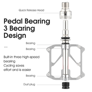 WEST BIKING-Pédales de vélo à 3 roulements CNC en alliage d'aluminium à dégagement rapide - Product Image 3