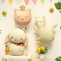 Nouveaux styles de ballons en latex à motif animal de dessin animé pour fête d'anniversaire, crabe et renard mignons, décorations personnalisées pour fête d'anniversaire