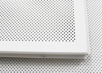 Dalles de plafond perforées en aluminium à clipser Carreaux de plafond en métal ignifugé 2x2