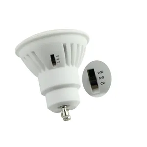 170-250V seramik GU10 Foco LED 3 CCT spot GU10 ampuller CCT anahtarı ile