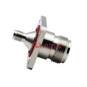 N/SMA-KKF N к SMA гнездо 50 Ом фланцевый Кабельный адаптер 25*25 мм 4 Отверстия Фланец водонепроницаемый DC-6G разъем панели - Product Image 5