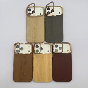 เคสโทรศัพท์หนังลายไม้แฟชั่น GL003 หลายสไตล์สำหรับ iPhone 13 14 15 16 17 Pro Max เคสธุรกิจ - Product Image 6