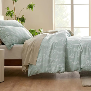 Ensemble <span class=keywords><strong>de</strong></span> literie 3 pièces au design floral charmant, couette réversible douce pour <span class=keywords><strong>lit</strong></span> queen, linge <span class=keywords><strong>de</strong></span> <span class=keywords><strong>lit</strong></span> complet <span class=keywords><strong>avec</strong></span> deux taies d'oreiller - Product Image 5
