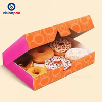 Boîte à dessert sucré rose boîte à beignets imprimée personnalisée en gros emballage Offre Spéciale boîte à beignets alimentaire