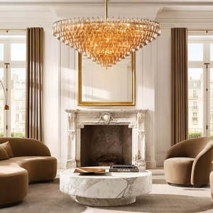 Large American Design Round Smoke Glass Chandelier For Villa Hotel Luxury High-end Handblown Glass Big Modern 46" Chandelier - Product Image 4