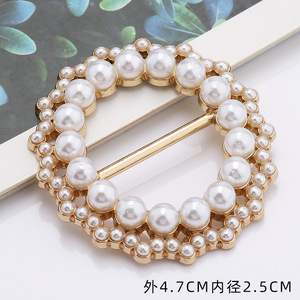 Cercle chemise strass alliage Clips pour femmes écharpe châle anneau coin noué bouton élégant diapositives taille boucle ronde fermoir - Product Image 4