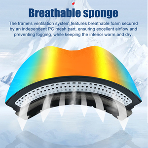 YUEDIO Lunettes de ski et de snowboard unisexes pour adultes, sans monture, lentilles interchangeables, protection UV400 à 100%, anti-buée, OTG, lunettes de neige d'hiver - Product Image 3