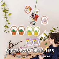 4 Buah/Set Jepit Rambut Kain Kupu-kupu Kartun Lucu untuk Bayi Perempuan & Stiker Poni Aksesori Rambut untuk Segala Acara