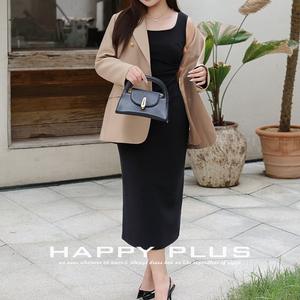 Robe moulante froncée Happy Plus pour femme, couleur unie, sans bretelles, mi-longue, décontractée, pour soirée, noir mocha N9279 - Product Image 5