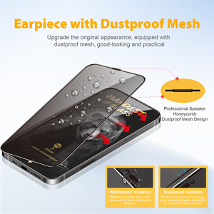 ฟิล์มกระจกนิรภัยกันรอยนิ้วมือ กันน้ำ 9H ป้องกันการสอดแนม สำหรับ 12/13/14/15 <span class=keywords><strong>Pro</strong></span> แบบ 4 ทิศทาง 360 องศา - Product Image 3