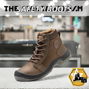 Botas de Seguridad de Cuero Genuino de Corte Alto, Impermeables, Resistentes al Aceite, con Puntera de Acero, para Hombre y Mujer, 1 Par, Color Negro, para Verano e Invierno - Product Image 2