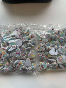 100 pièces personnalisé mignon tête de souris forme brillant scintillant Flatback perles pour enfants Festival <span class=keywords><strong>coiffure</strong></span> ornements décor - Product Image 6