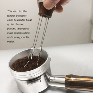 Accesorios para Espresso, Agitador de Bebidas Personalizado, Herramientas para Espresso, Distribuidor de Agujas para Espresso Manual, Mango de Madera Maciza - Product Image 2