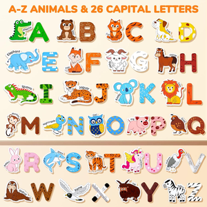 Aimant de réfrigérateur en bois personnalisé de forme promotionnelle, design Art Déco, autocollant, alphabet, cadeaux, jouet - Product Image 6