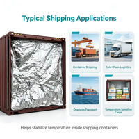 Doublure de conteneur, isolation thermique, feuille d'aluminium réfléchissante, doublure de conteneur d'expédition, imperméable, pour marchandises sensibles à la température