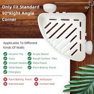 TAILI Vacuum Wall Storage <strong>Suction</strong> Cups Shower Caddy <strong>Shelves</strong> Plastic <strong>Bathroom</strong> <strong>Shelves</strong> Shower Organizer Plastic Corner <strong>Shelf</strong> - Product Image 3