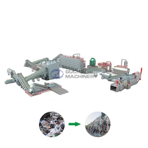 Municipal waste sorting plant occ dsocc waste paper carton scrap garbage recycling plastic waste baling machine manufacturer