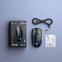 Souris de jeu sans fil tri-mode en gros d'usine ONIKUMA DM06 noire RGB 12800 DPI 1000Hz à faible latence pour l'e-sport CE RoHS