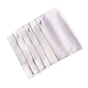 Serviette de table en lin 100% polyester blanc pur, vente en gros