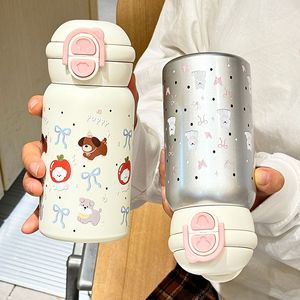 Termo de gran capacidad de acero inoxidable 316, taza de dibujos animados de alto valor, hervidor de agua al vacío para estudiantes, escuela, uso doméstico, incluye - Product Image 2