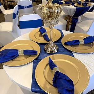 Éxito <span class=keywords><strong>de</strong></span> Ventas: Platos <span class=keywords><strong>de</strong></span> Presentación Dorados <span class=keywords><strong>de</strong></span> 13 Pulgadas <span class=keywords><strong>de</strong></span> Plástico PP Reutilizables para Decoración <span class=keywords><strong>de</strong></span> Mesas en Bodas, Eventos <span class=keywords><strong>y</strong></span> Fiestas - Product Image 3