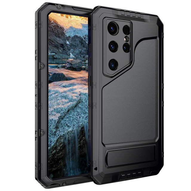 For Samsung S25 Ultra Phone Case Waterproof Shockproof Diving Magnetic Stand Protective Cover Compatible with Samsung S24 Ultra