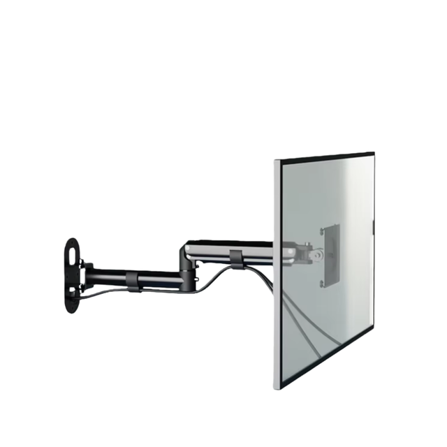 Single Arm Gas Spring Wall Monitor Arm Mount 360 Degree Swivel Vesa100*100mm Maximum Tilt 90 Degrees New Product
