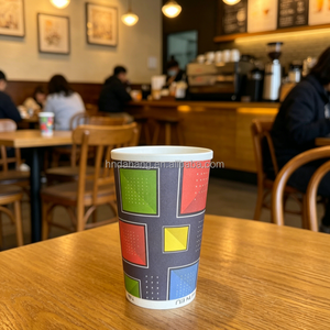 Offre Spéciale – Gobelets en Papier Jetables Personnalisés à Paroi Simple et Design Ondulé, Prise en Charge de l'Expédition FCL pour Boissons au Café - Product Image 2
