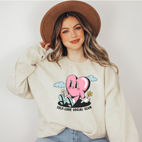 Transferts DTF à motifs 'Positive Vibes' et 'Self-Love Social Club', autocollants à motifs, prêts à presser, thermocollants pour vêtements
