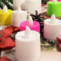 Petites bougies chauffe-plat électriques blanches et chaudes à LED Bougies à thé sans flamme à piles pour fêtes de mariage Noël en vrac