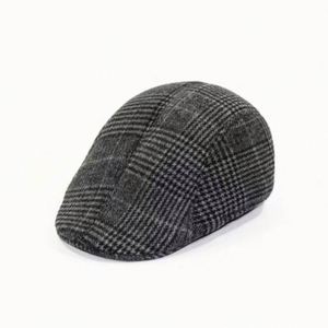 Gorra de Estilo Retro para Mujer, Primavera y Otoño, Diseño a Cuadros, para Mujeres de Mediana Edad y Mayores, Informal, Estilo Newsboy, para la Playa y Fiestas - Product Image 3