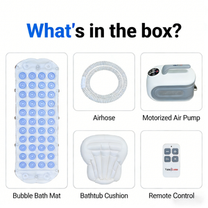 Alfombrilla de Baño Portátil con Burbujas de Masaje, con Almohada Inflable, Plegable, Antideslizante, para Disfrutar de un Baño de Spa <span class=keywords><strong>en</strong></span> <span class=keywords><strong>Casa</strong></span> y Relajación - Product Image 5