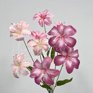 Fleurs de lys artificielles en soie, haute simulation, décoration de mariage et de maison, branche unique WMC - Product Image 1