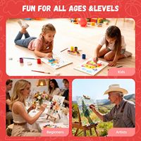 Secolorart, lot de 24 panneaux de toile en coton blanc de 3 mm d'épaisseur, 280 g/m², 8x10, pour la peinture, fournitures artistiques