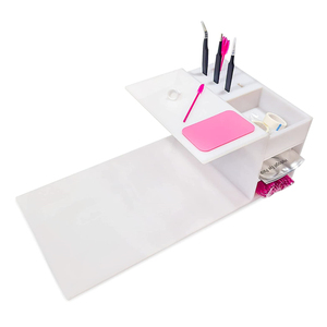 Convenient Multi-functional White Acrylic Lash Pillow Holder Acrylic Shelf Organizer Stand No Assembly