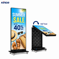 Afficheur LED portable pour intérieur et extérieur, écran LED sur pied, P1.5 P1.8 P2 P2.5, panneau publicitaire pliable, écran d'affichage LED