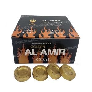 YKS-carbón redondo para cachimba, color dorado, 33mm - Product Image 1