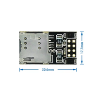 Módulo SIM800L GPRS GSM, Tarjeta Micro SIM, Placa Base, Puerto Serie TTL de Cuatro Bandas para ESP8266 ESP32