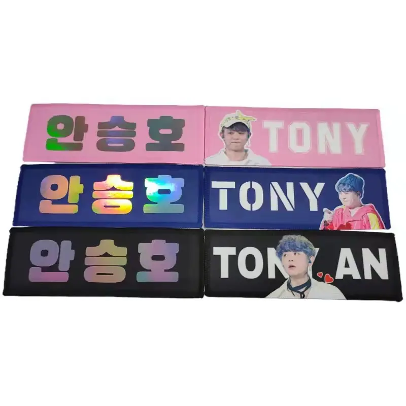 Logo personalizzato Design personalizzato stampa regalo Kpop Stars tessuto in microfibra festa concerto compleanno mano Banner Banner Slogan