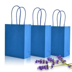 Bolsas de Papel Pequeñas para Regalos con Asas, para Fiestas, Cumpleaños, Almuerzo Diario, Boutique, Tienda de Abarrotes, Panadería, Comercio Minorista - Product Image 1