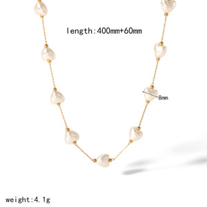 แกลเลอรีไข่มุกบาโรก |   สร้อยคอและกำไลข้อมือมุกชุบทอง 18K PVD |   สร้อยคอแบบมีชั้นกันน้ำสำหรับผู้หญิง - Product Image 6