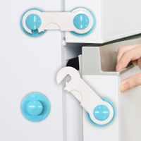 Verrous de sécurité pour portes de placards en plastique à forte adhérence, sécurité pour enfants, installation rapide pour tiroirs, réfrigérateur, four, sécurité pour tout-petits