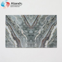 Plaque de marbre PVC imperméable brillante 1220x2440mm 3mm, panneau mural imitation marbre pour décoration intérieure