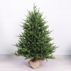 Mini <span class=keywords><strong>sapin</strong></span> de Noël artificiel de 90 cm pré-éclairé, avec lumières LED blanc chaud et base en toile de jute de haute qualité - Product Image 1